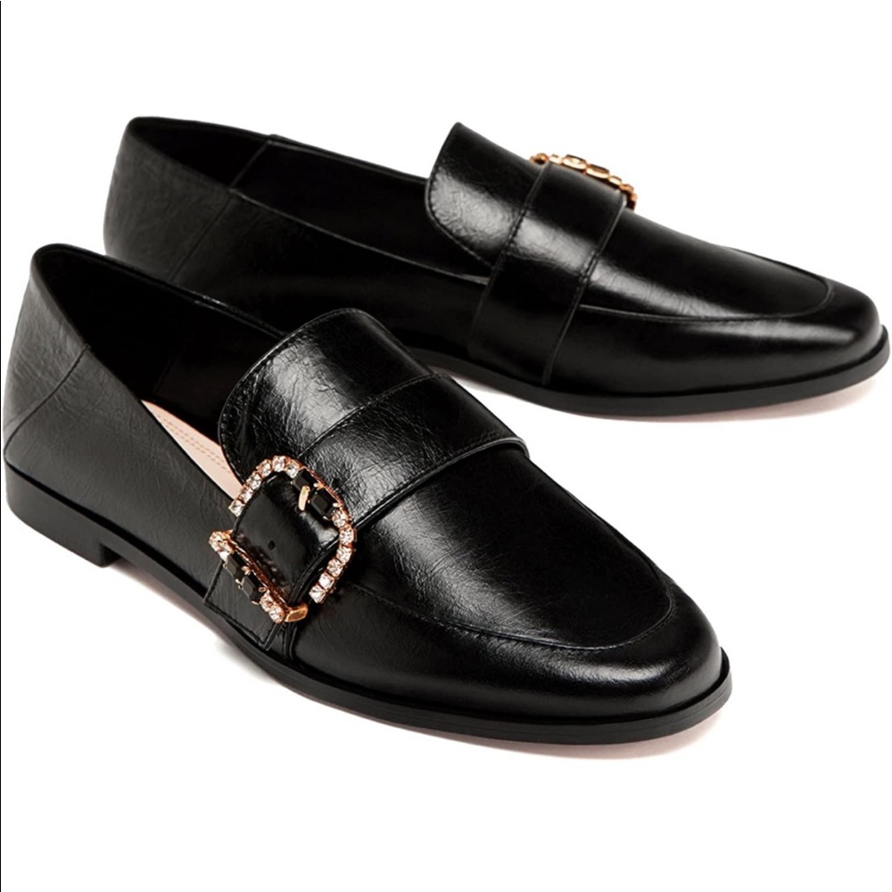 Zara real Leather Loafers